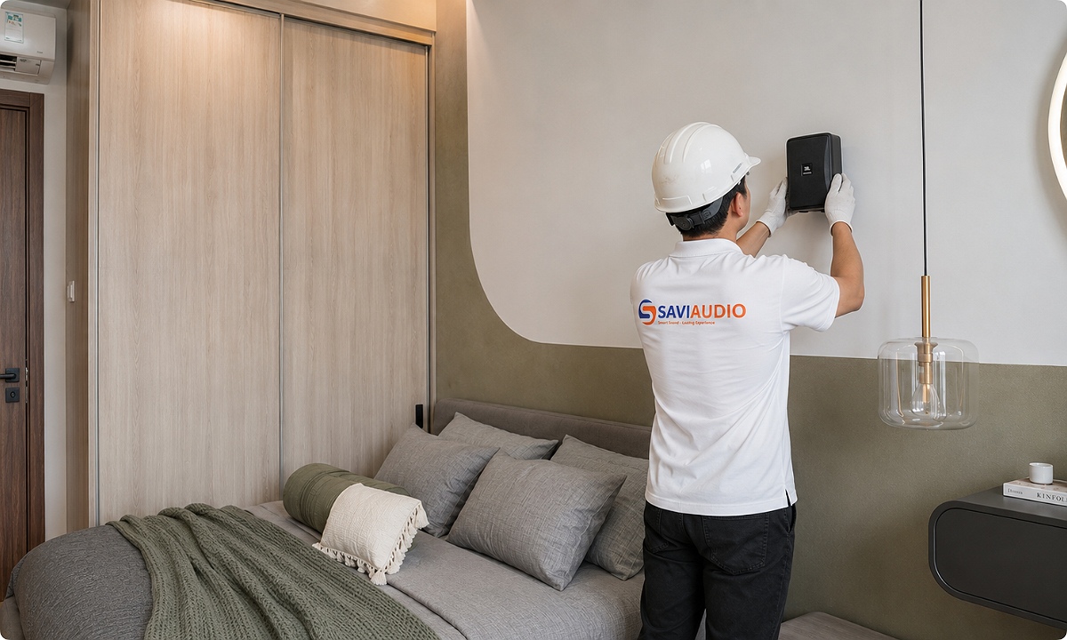 Thi công, lắp đặt và cân chỉnh hệ thống âm thanh cho phòng ngủ